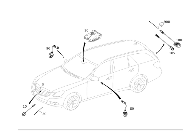 9053902 - Electrical System: Camera for Mercedes-Benz: E250, E350, E400, E550, E63 AMG, E63 AMG S, GL350, GL450, GL550, GL63 AMG, GLE300d, GLE350, GLE400, GLE63 AMG, GLS350d, GLS450, GLS550, GLS63 AMG, ML250, ML350, ML400, ML550, ML63 AMG Image image