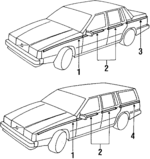1321696 - Body: Stripe Tape for Volvo: 740, 760 Image
