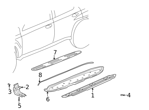 Exterior Trim - Pillars for 2008 GMC Envoy #0