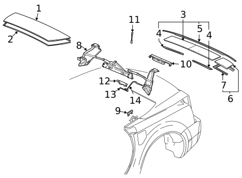 Stowage Compartment for 2005 Cadillac XLR #0