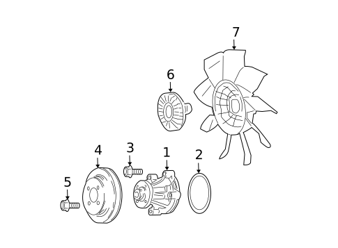 Water Pump for 2004 Mercury Marauder #0