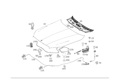 Engine Hood for 2017 Mercedes-Benz S550e #0