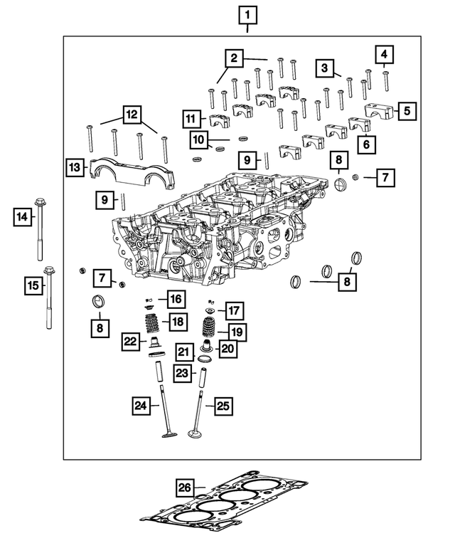 68622593AA - Engine: Cylinder Head for Mopar Image image