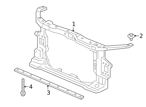 Radiator Support for 2019 Honda Civic #0