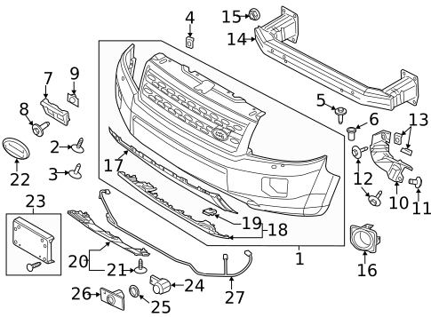 Bumper & Components - Front for 2015 Land Rover LR2 #0