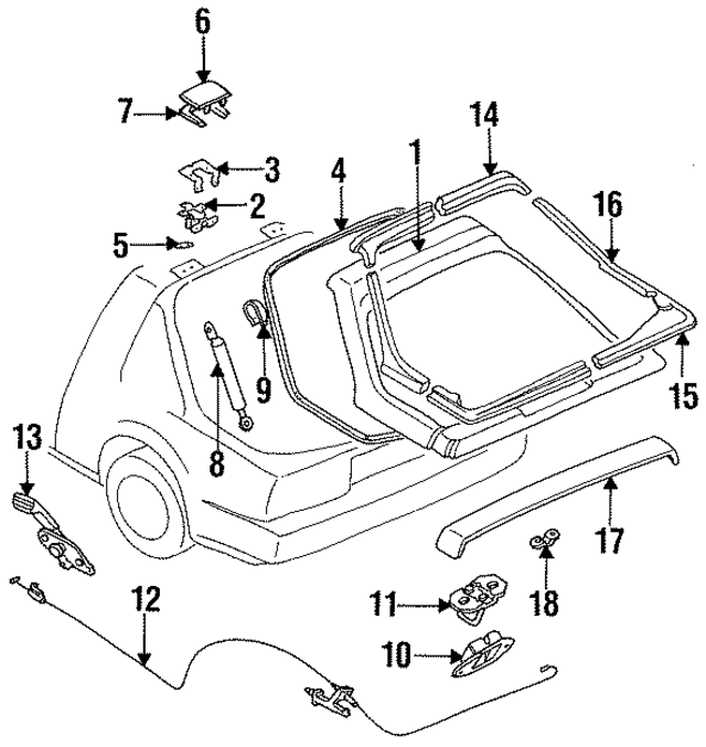 K603080M00 - Body: Spoiler for Nissan: Pulsar NX Image