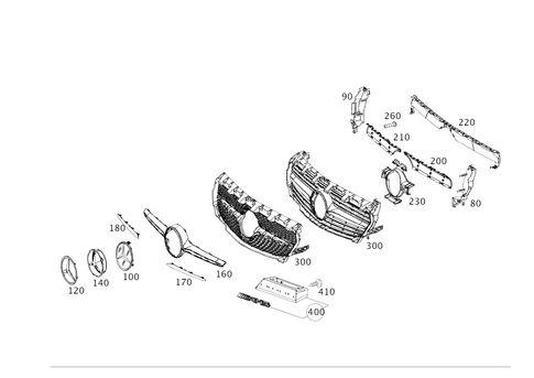 Radiator Grill for 2016 Mercedes-Benz CLA 250 #0