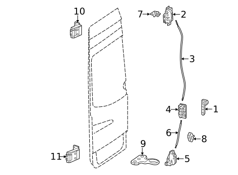 Cargo Door for 2024 Mercedes-Benz Sprinter 2500 #0