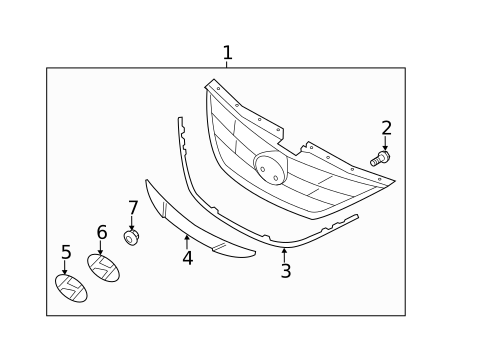 Grille & Components for 2011 Hyundai Sonata #0