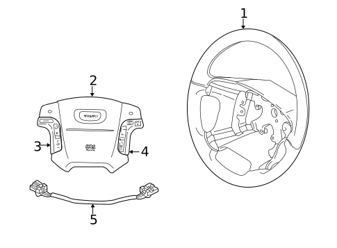 Steering Wheel & Trim for 2006 Volvo S80 #0