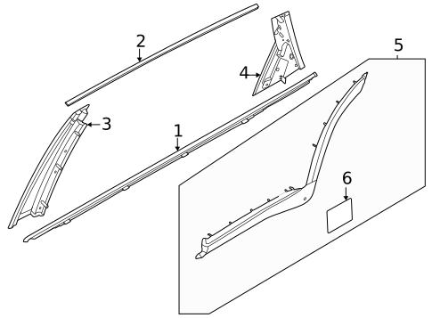 Exterior Trim - Rear Door for 2024 Genesis GV70 #0