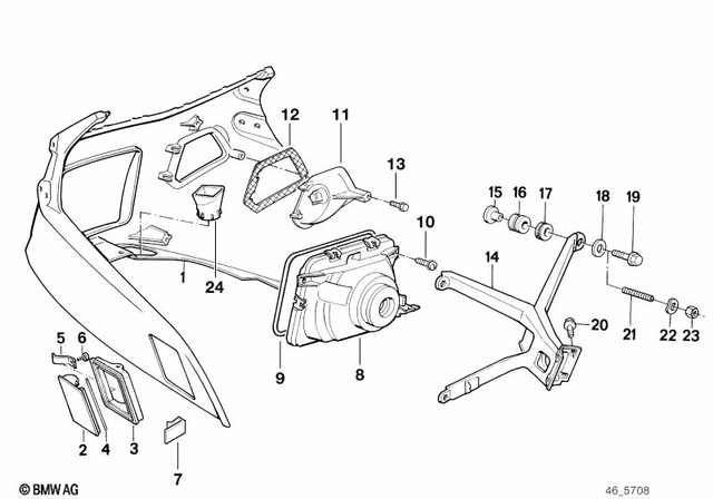 46632308089 - : Flap Prime Coatedleft for BMW-Motorrad Image