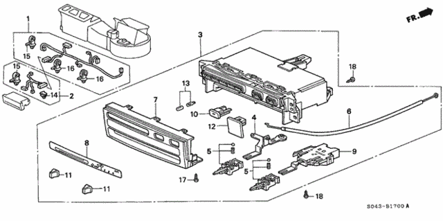 Heater Control (1) for 1997 Honda Civic #0