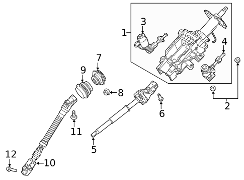 Steering Column Assembly for 2025 Lincoln Aviator #0