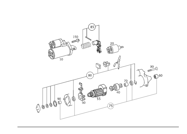 5151010187 - Electrical Equipment and Instruments: Starter for Mercedes-Benz Image image