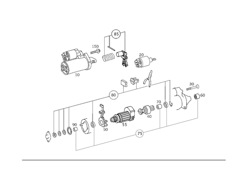Starter for 2001 Mercedes-Benz C240 #0