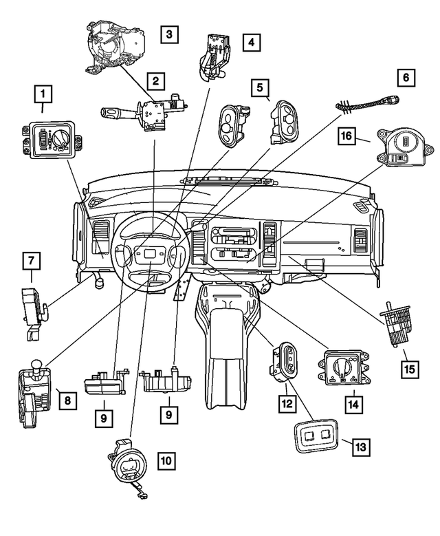 56045112AE - Electrical: Ignition Switch for Mopar Image image