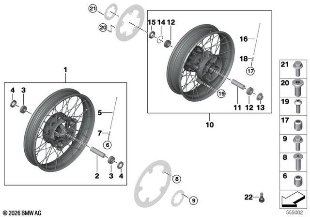 34118561802 - Design: Countersunk Screw         for BMW-Motorrad Image