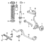 782543AB - Suspension: Stabilizer Bar for Chrysler: 300 | Dodge: Charger, Magnum Image