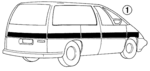 10148274 - Body: Stripe Tape for Oldsmobile: Silhouette Image