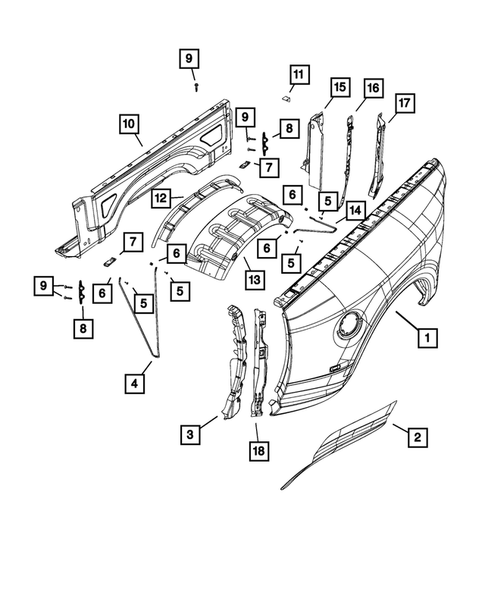 Pickup Box and Fuel Filler Door for 2019 Ram 3500 #4