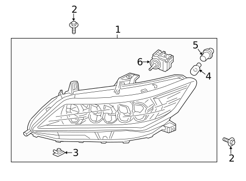 Headlamp Components for 2016 Acura RLX #0