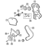 4648934AA - Engine 2.4L Four Cylinder: Timing Belt Cover for Mopar Image
