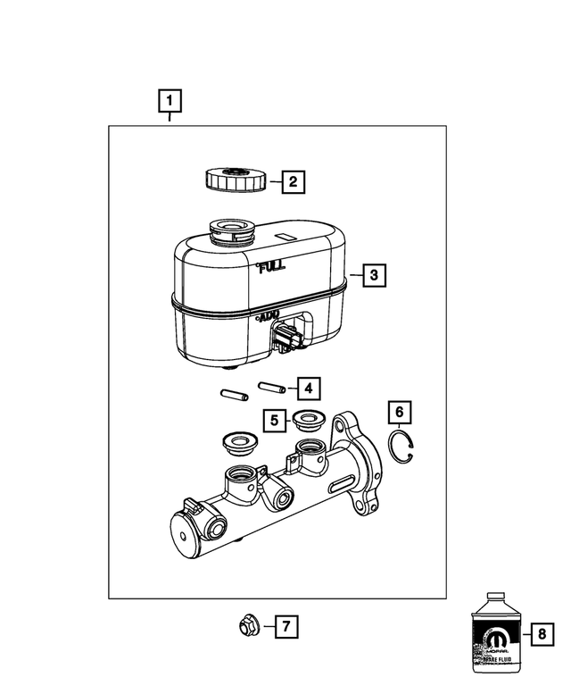 68144665AB - Brakes: Brake Master Cylinder Reservoir for Mopar Image