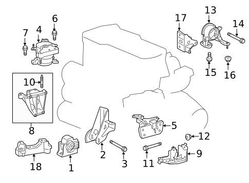 Engine & Trans Mounting for 2013 Scion tC #0