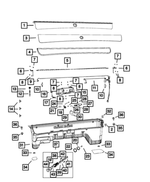 1WX161W7AC - Body Sheet Metal Except Doors: Storage Bin Door, Right for Ram: 1500, 1500 Classic, 2500, 3500 Image