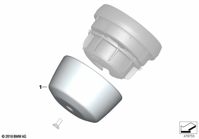 77528564588 - : Trim Panel Instruments Combination - Chrome Matte for BMW-Motorrad Image