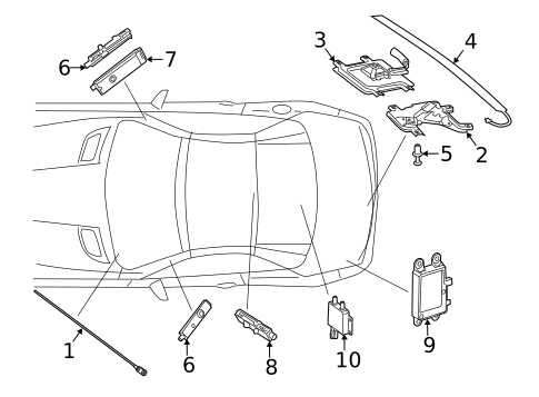Antenna & Radio for 2020 Mercedes-Benz SL 550 #0