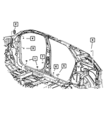 5116448AC - Body Sheet Metal Except Doors: Access Hole Plug for Chrysler: 200, Sebring | Dodge: Avenger, Caliber, Dart, Durango, Journey, Nitro | Jeep: Cherokee, Commander, Compass, Grand Cherokee, Liberty, Patriot, Wagoneer S, Wrangler, Wrangler JK Image