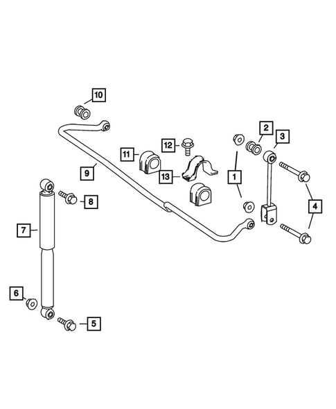 Rear Stabilizer for 2007 Dodge Sprinter 2500 #1
