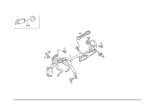 Crossmember Below Instrument Panel for 2003 Mercedes-Benz CL500 #0