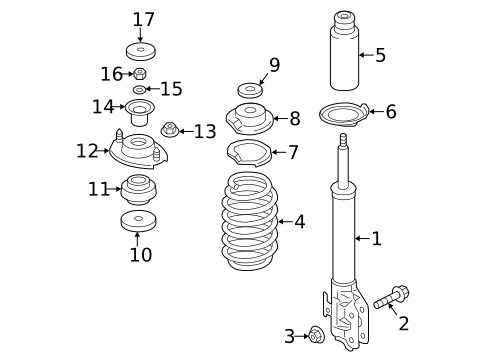 Struts & Components for 2014 Mitsubishi Mirage #0