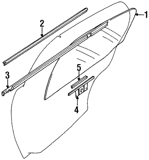 Glass - Rear Door for 2001 Chevrolet Metro #0