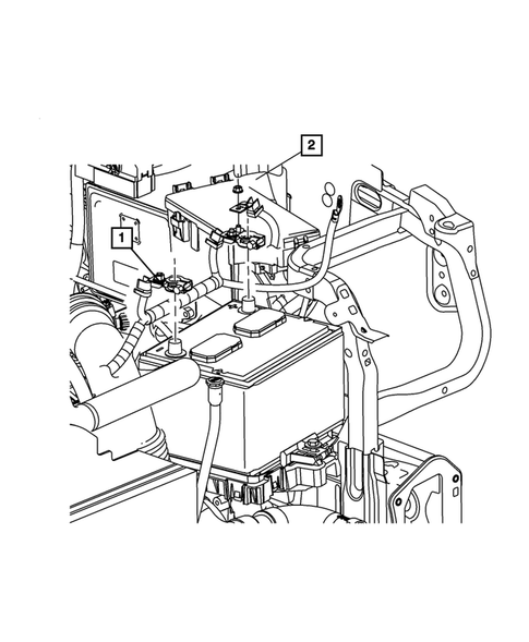 Battery, Battery Tray and Cables for 2008 Jeep Compass #1