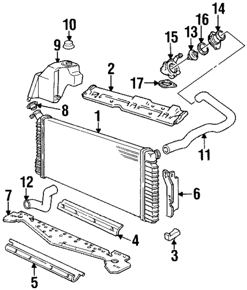 Radiator & Components for 1992 Cadillac Eldorado #0