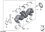 11217640165 - Engine: Crankshaft without Bearing Shells for BMW Image
