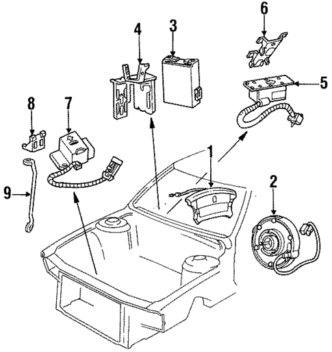 Air Bag Components for 1992 Oldsmobile 98 #0