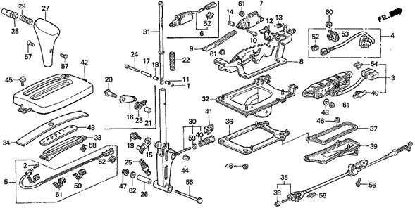 Select Lever for 1995 Honda Civic del Sol #0