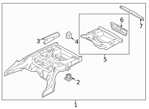 Rear Floor & Rails for 2016 BMW 535i xDrive #0