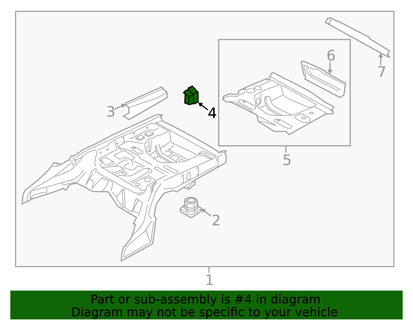 41-10-7-175-173 - Rear Floor Pan Bumper - BMW Parts Exchange