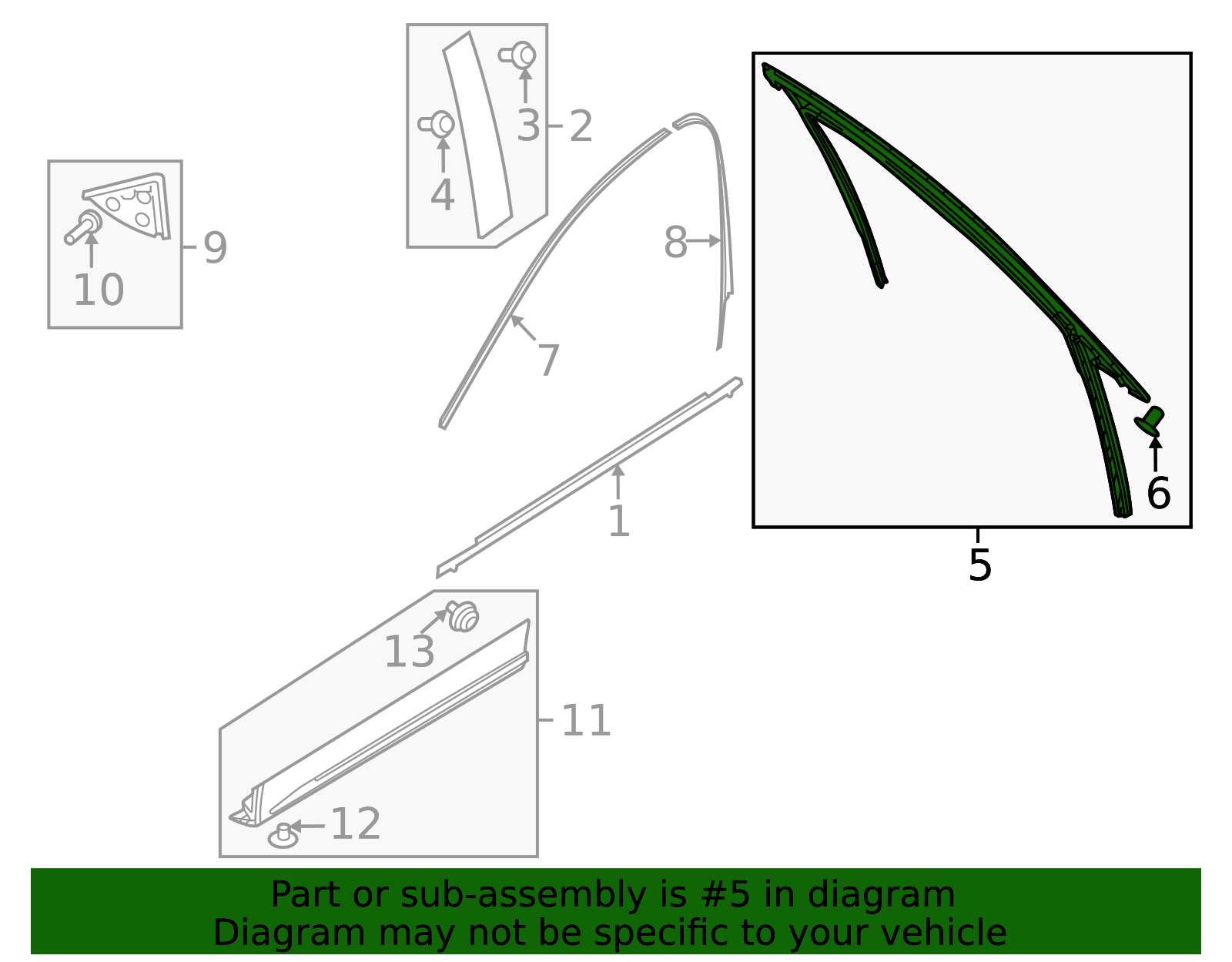 KMV6-58-60XC - Window Channel 2024-2025 Mazda CX-90 | Mazda