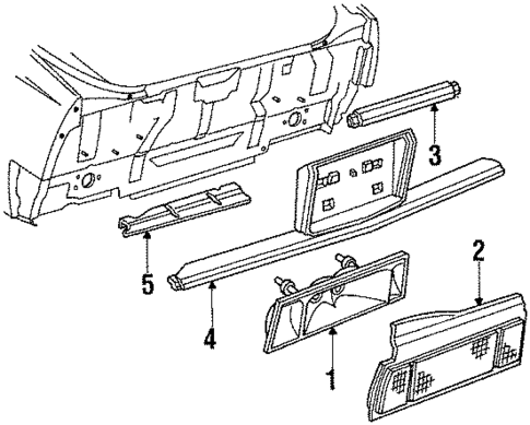 Tail Lamps for 1985 Cadillac Cimarron #0