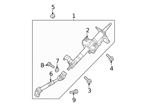 Steering Column Assembly for 2005 Kia Spectra5 #0