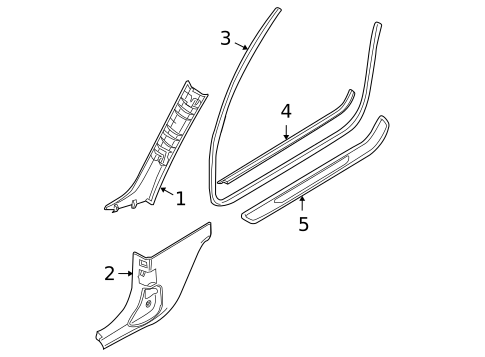 Interior Trim - Pillars for 2012 BMW 335is #1