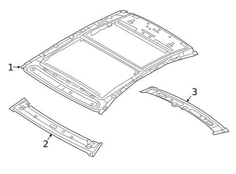 Roof & Components for 2018 Genesis G80 #1