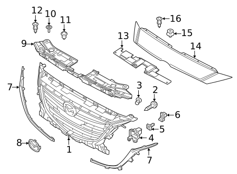 Grille & Components for 2016 Mazda 3 #0